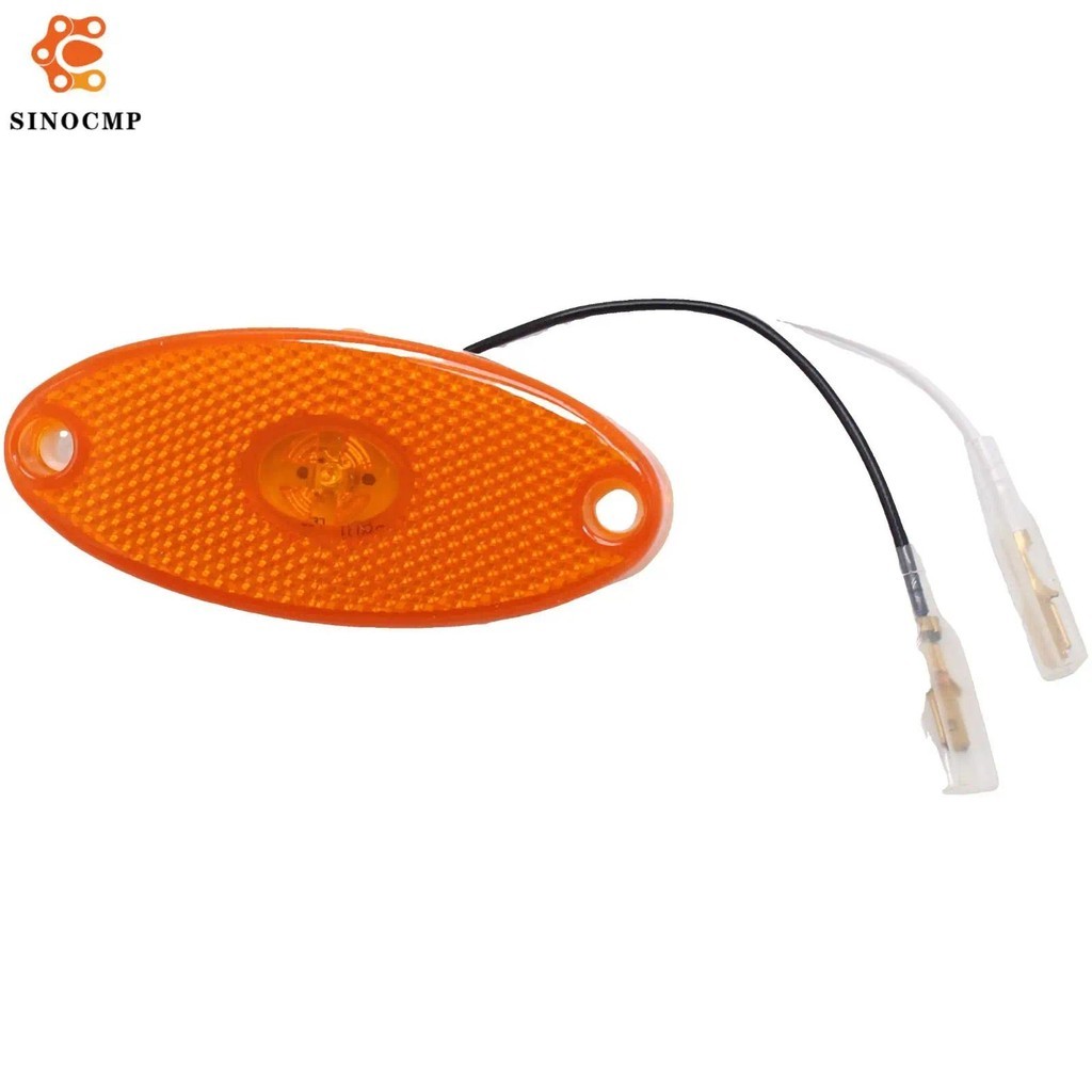Âmbar Oval LED Marcador Lateral Lâmpada Luz Indicadores Da De Sinal Volta 12V 1W Para Caravana Motorhome Conjuntos Do Ca