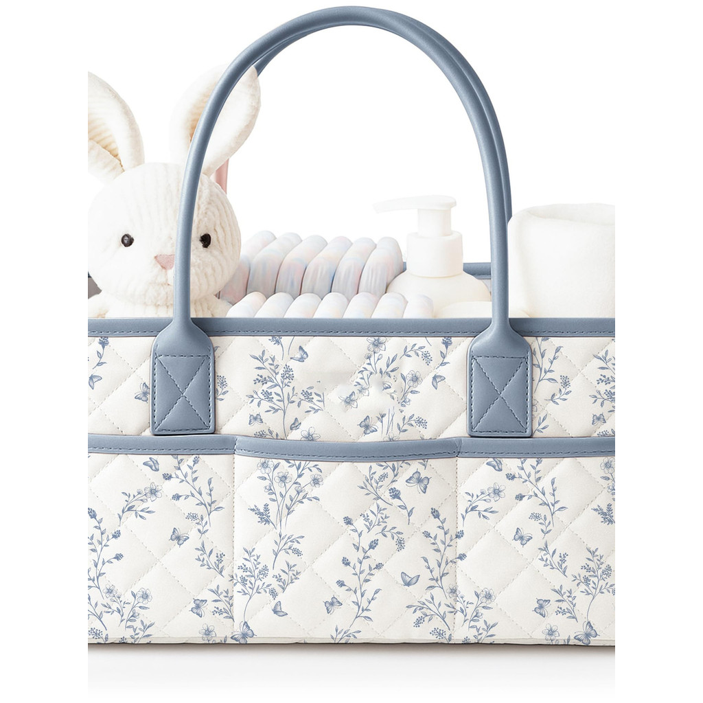 Coreia coreana Floral mãe bebê saco fralda de bebê compartimento de cabeceira cesta de armazenamento produtos do bebê bo