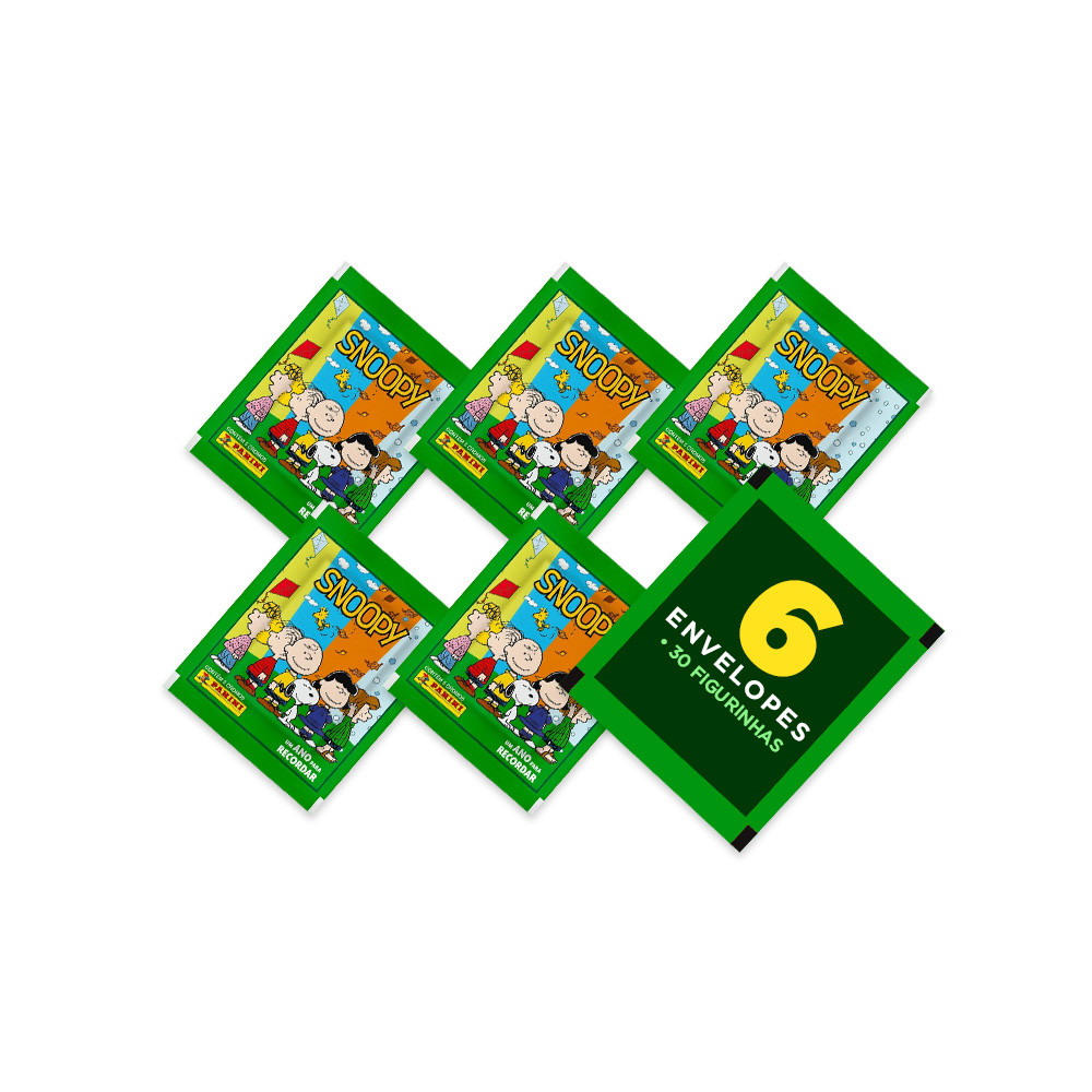 Snoopy - Pack com 6 Envelopes (30 Figurinhas)