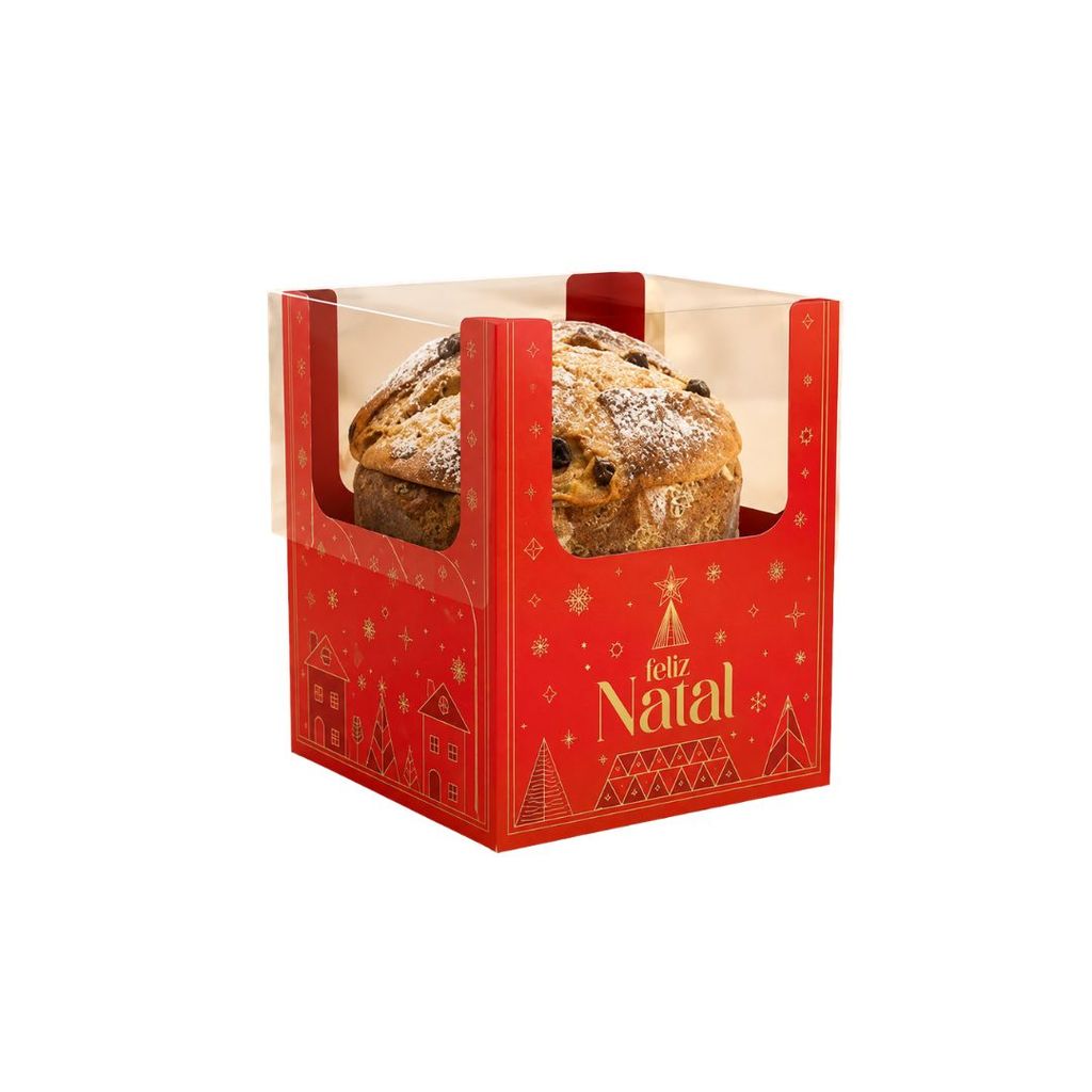 10 CAIXA P/ MINI PANETONE DE 100G 10X10X12 6205 ( NATAL IDEIA 2026 ) — imagem 2 de 2