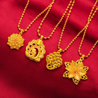 Moda jóias pavão ondulação de água colar pingente feminino latão amarelo banhado método antigo jateamento pingente jóias