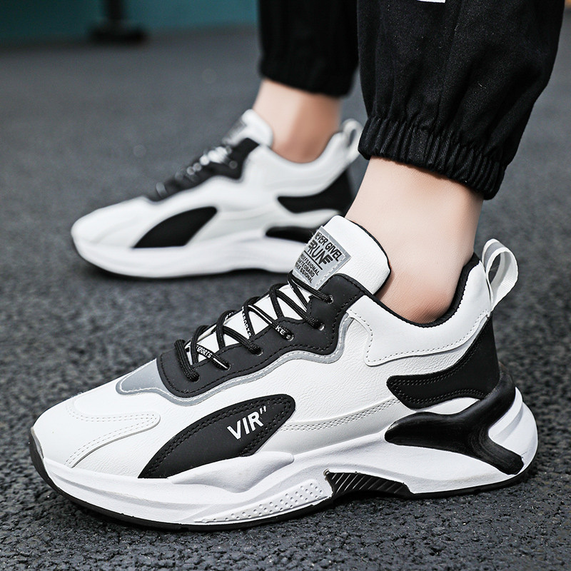 Primavera sapatos masculinos de couro à prova dwaterproof água sapatos esportivos casuais yd adolescentes tênis de corri