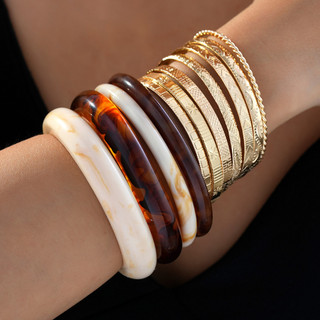 Europeu americano pulseira de venda quente feminino luz luxo estilo legal Retro ins nicho Design High-End padrão âmbar p