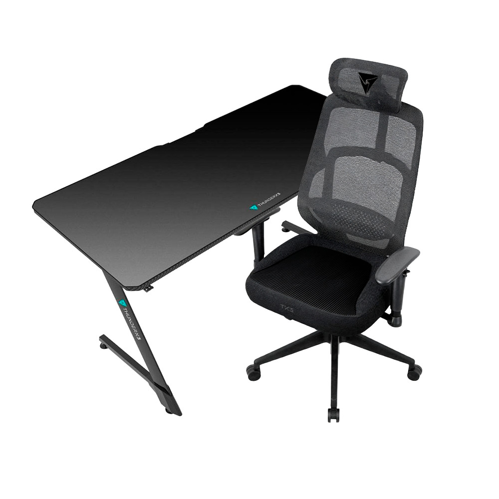 Kit ThunderX3 Cadeira Ergonômica Yama Neue Mesa Gamer ED5 V2
