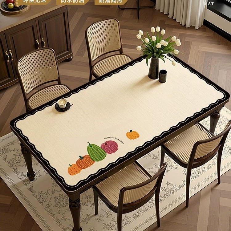 2026 Novo Tapete de Mesa de Jantar Estilo Simples, Lavável, Impermeável, Toalha de Mesa à Prova de Óleo, Isolante Térmic