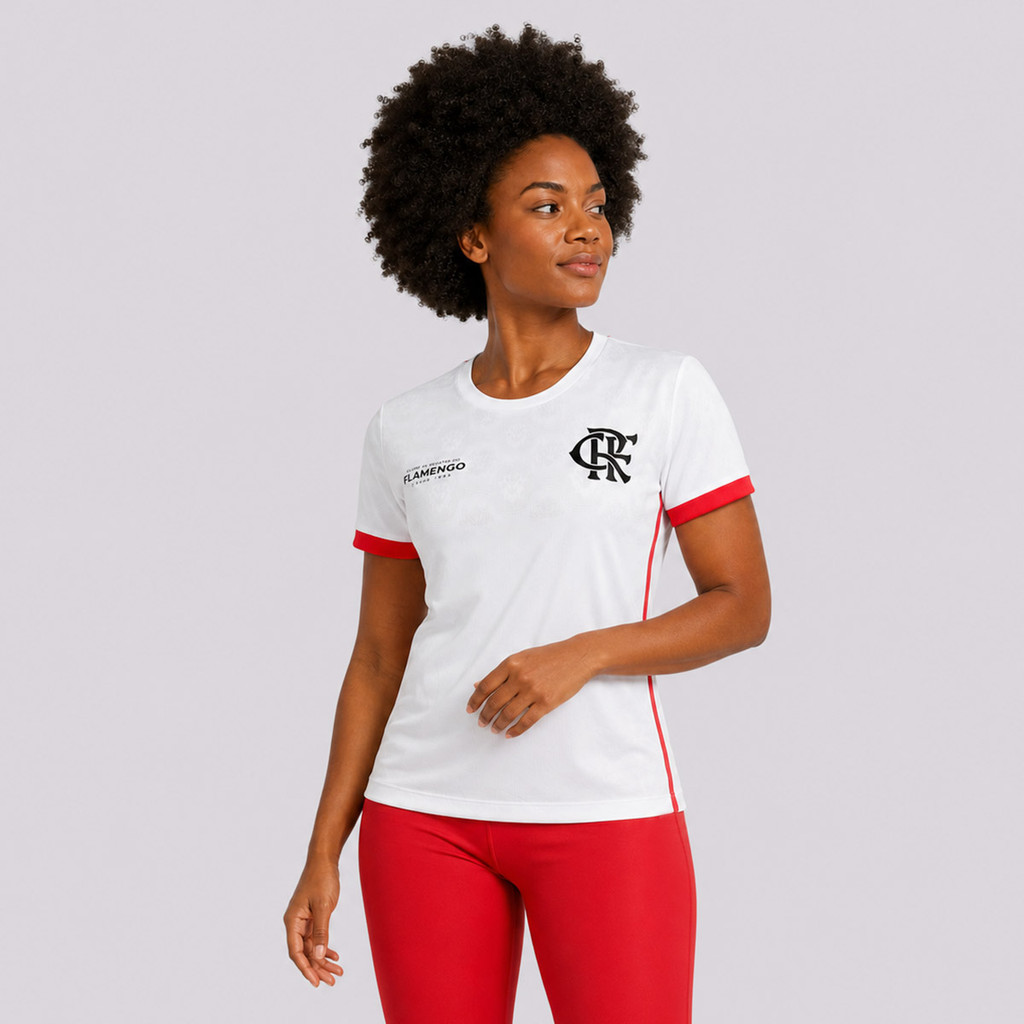 Camisa Flamengo Acorde Feminina Branca — imagem 2 de 2