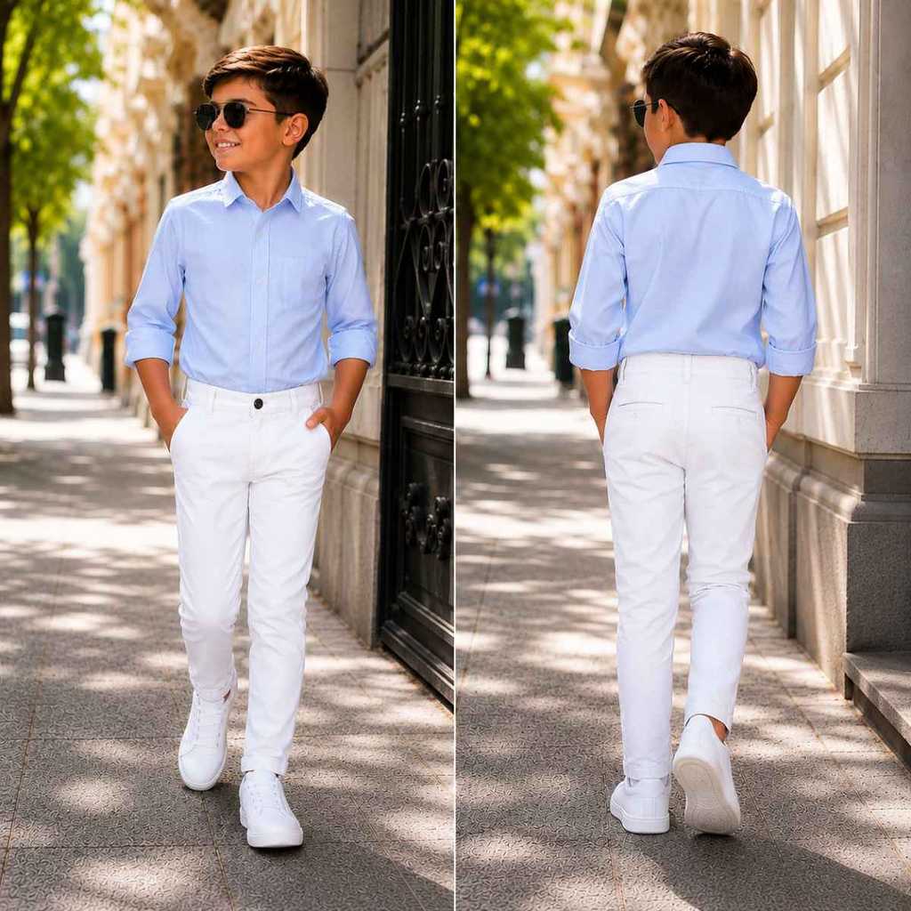 Calça Sarja Infantil Menino Bolso Faca Bolso Embutido 2 ao 14 Premium