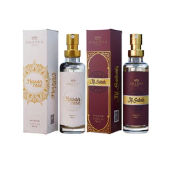 Kit 2 Perfumes femininos Árabes/ Hasan Rose 15ml + Al Sabah 15ml Alta fixação | Amakha Paris