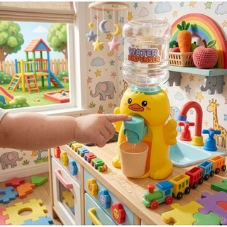 Mini Bebedouro Infantil Pato com Copo Brinquedo Divertido - 1 Unidade Sortida