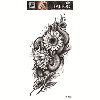 Yuanhua adesivos de tatuagem à prova d'água, Totem de cabeça de lobo, personagem árabe, fornecimento de adesivos de tatu