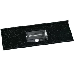 Pia Cozinha 150x55cm Sintético Cuba Inox Pedra Escura - 562408 - A.J.RORATO