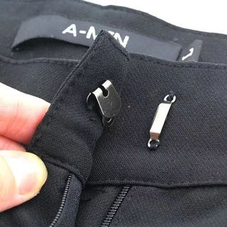 Calças de aço inoxidável gancho fivela mão-costurado terno calças gancho masculino feminino calças gancho invisível Feng
