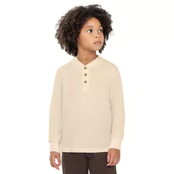 Camiseta Infantil Menino Malha Tricô Colorittá Bege