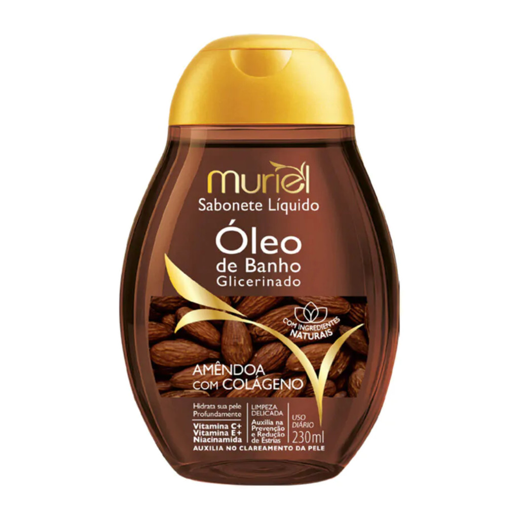 Sabonete Liquido Óleo De Banho Muriel Amêndoa Com Colágeno 230ml