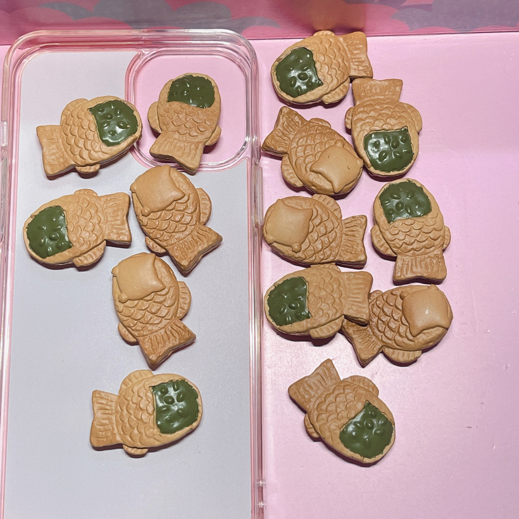 Produtos a granel Taiyaki DIY Acessórios de cola de creme epóxi Acessórios de brinquedos para alimentos