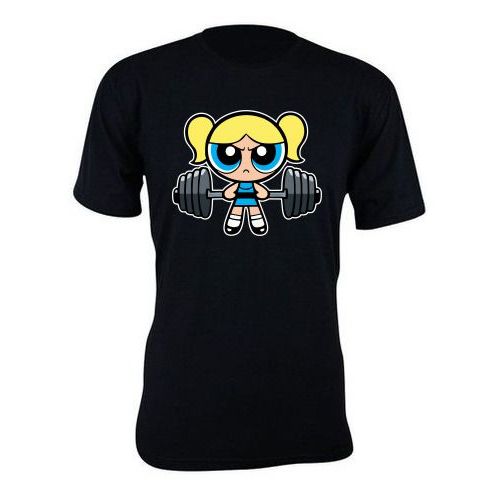 Camiseta camisa estampa Academia malhação fitness gym lindinha as meninas super poderosas unissex