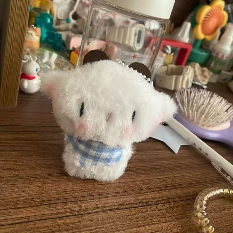 Bonito pequena ovelha boneca dos desenhos animados cura pelúcia pequeno nariz Ga boneca presente saco chave pingente cor