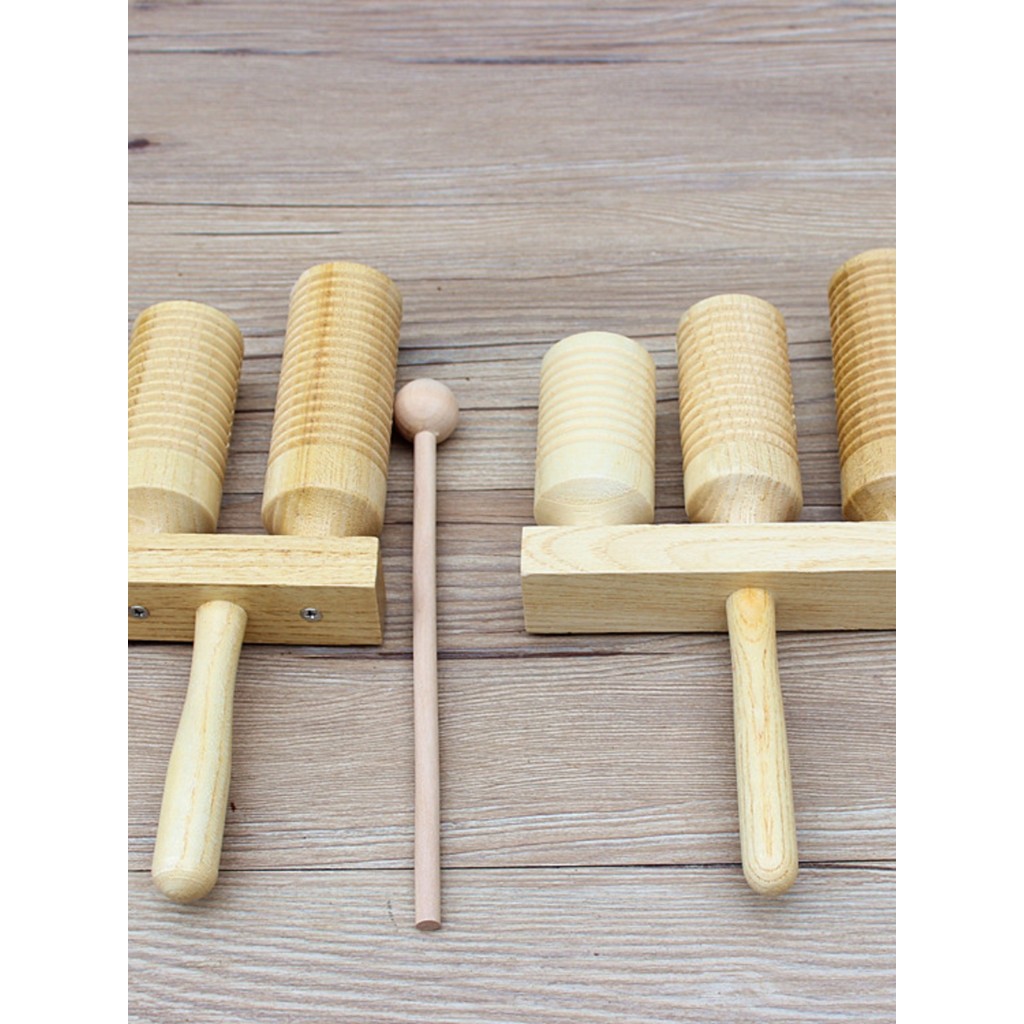 Instrumento de percussão Orff para crianças, auxiliares de ensino precoce para jardim de infância, tubo de som duplo com