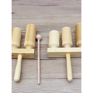 Instrumento de percussão Orff para crianças, auxiliares de ensino precoce para jardim de infância, tubo de som duplo com