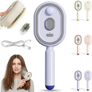 Escova a Vapor Elétrica, Escova Alisadora a Vapor 2026, Escova a Vapor Elétrica Portátil para Cabelo, Pente Quente Alisa