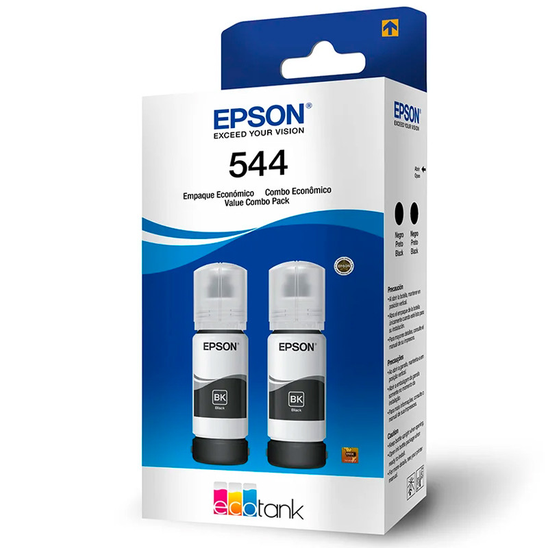 Kit Refil Epson Ecotank (544) T544122-2P Preto com 2 unidades