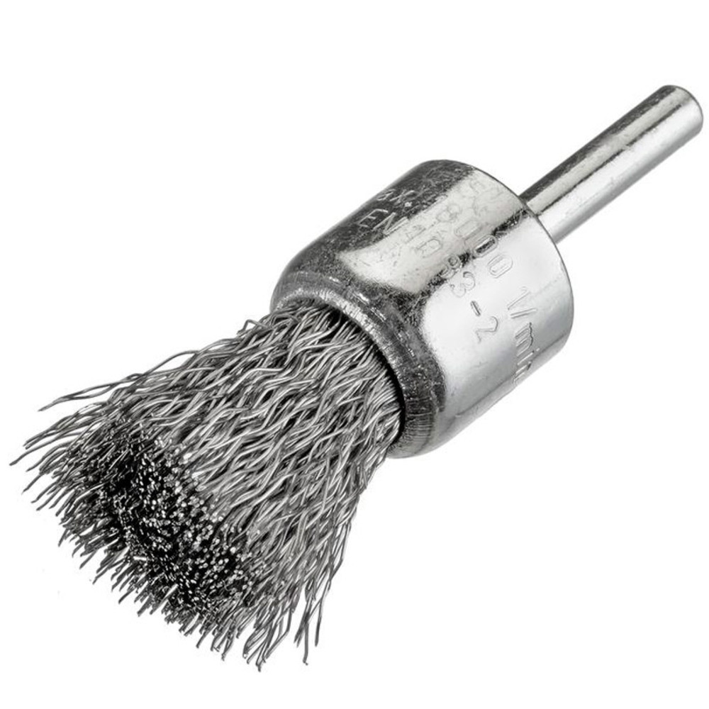 Escova de aço latonado ondulada tipo pincel 25 mm - Norton