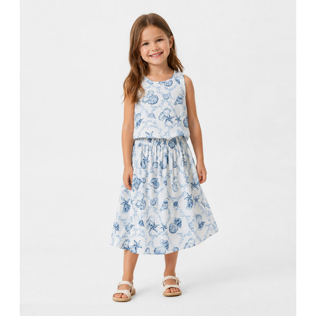 Conjunto Infantil Menina Saia e Regata Select Bege
