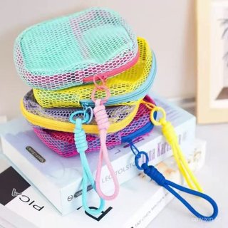 Bolsa de cosméticos com malha quadrada, portátil e respirável – organizador multifuncional ONOW