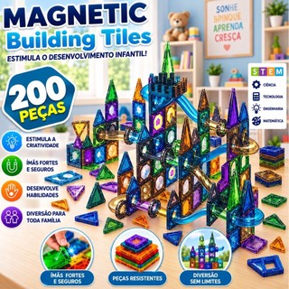 Blocos Magnéticos 3D De Montar Brinquedo Infantil Construção Educativo Mini monta monta