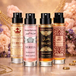 Kit 4 Bodysplash Arabe Feminino de Qualidade Essencia Concentrada Grife Alta Fixaçao Spray (60ML)