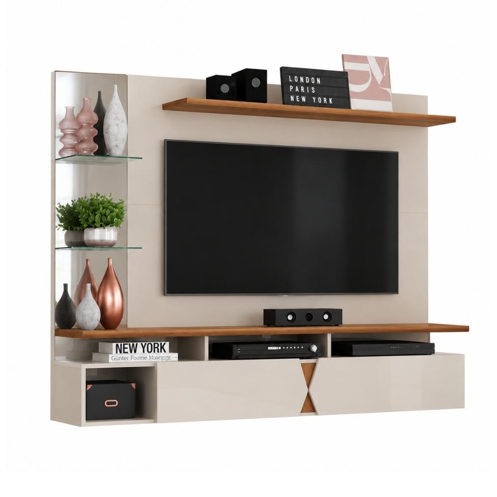 Painel para TV até 55 polegadas Intense Off White/Damasco