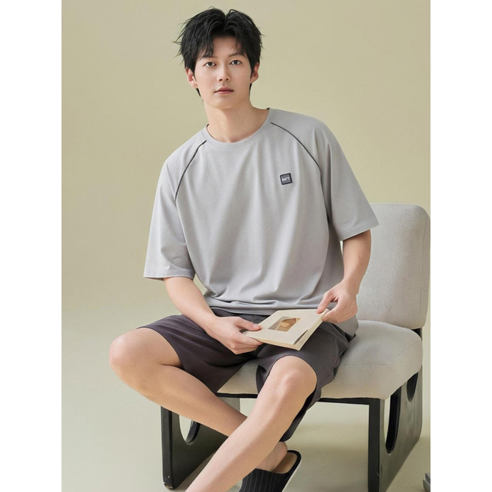 Daphne 2026 novo estilo pijamas masculinos verão Shorts de manga curta Modal Casual moda exterior Wearable Homewear tern