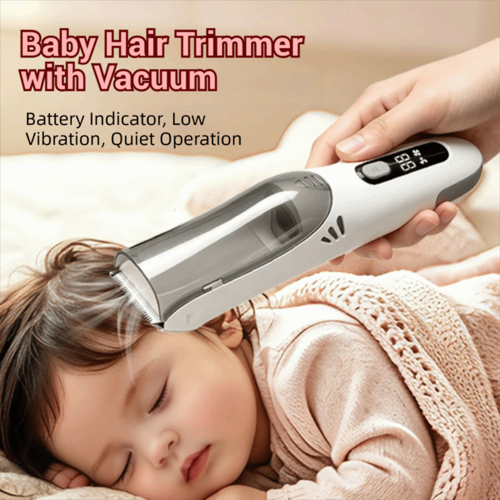 Máquina De Cortar Cabelo Para Bebê , Tela LCD Sem Bagunça , Aparador De Profissional Silencioso , Barbeador Elétrico