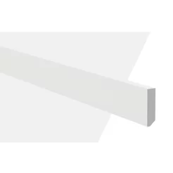 Rodapé de Poliestireno Liso 5CMX2,44m Rende 2,44MML5 Gart Branco Liso