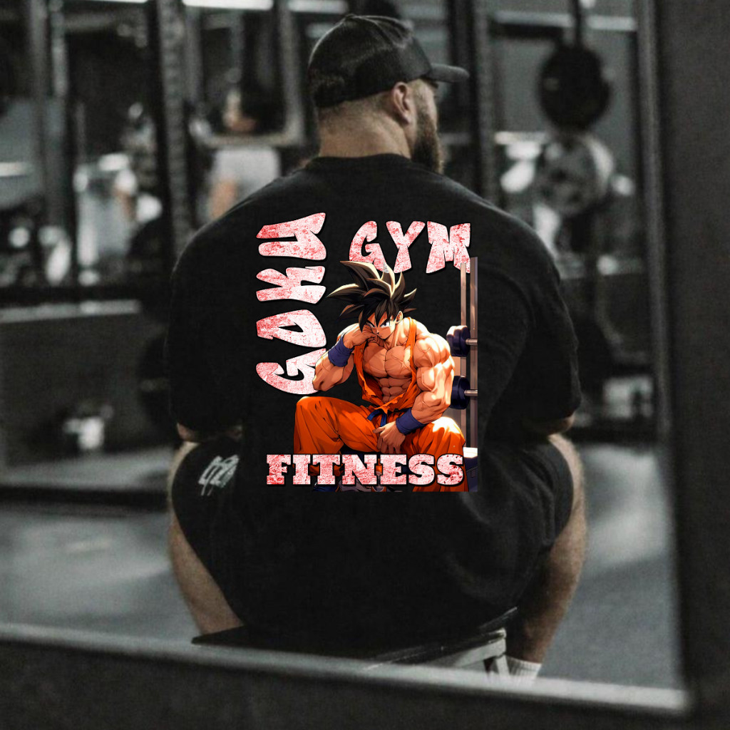 Camiseta Camisa Oversized Blusa  Academia Musculação Anime Streetwear 100% Algodão Estampada Unissex