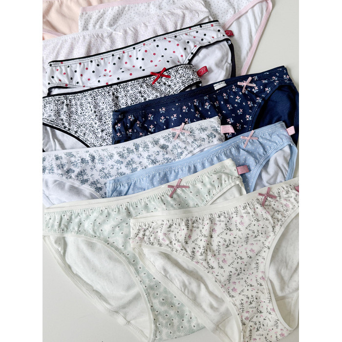 5 peças frete grátis●Comércio exterior pedido Original impresso Floral desenho animado puro algodão cintura média baixa 