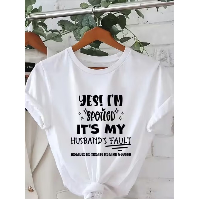 Camiseta Feminina Manga Curta Estampada Divertida Confortável Linda Estilosa Moderna para Moda Casual Tendência Verão