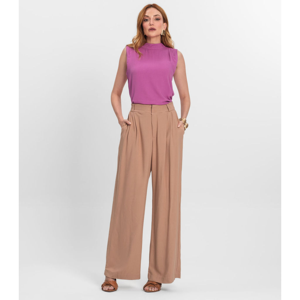 Calça Pantalona Feminina Endless Marrom