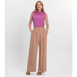 Calça Pantalona Feminina Endless Marrom