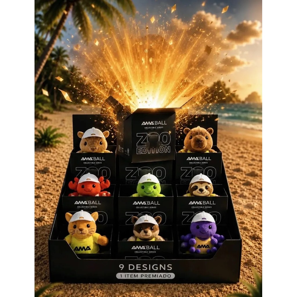 5 Ama Ball Blind Box Zoo Edition Chaveiros Colecionaveis