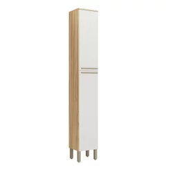 Paneleiro Simples com 2 Portas 100% MDF Itália Espresso Móveis Amêndoa/Off White