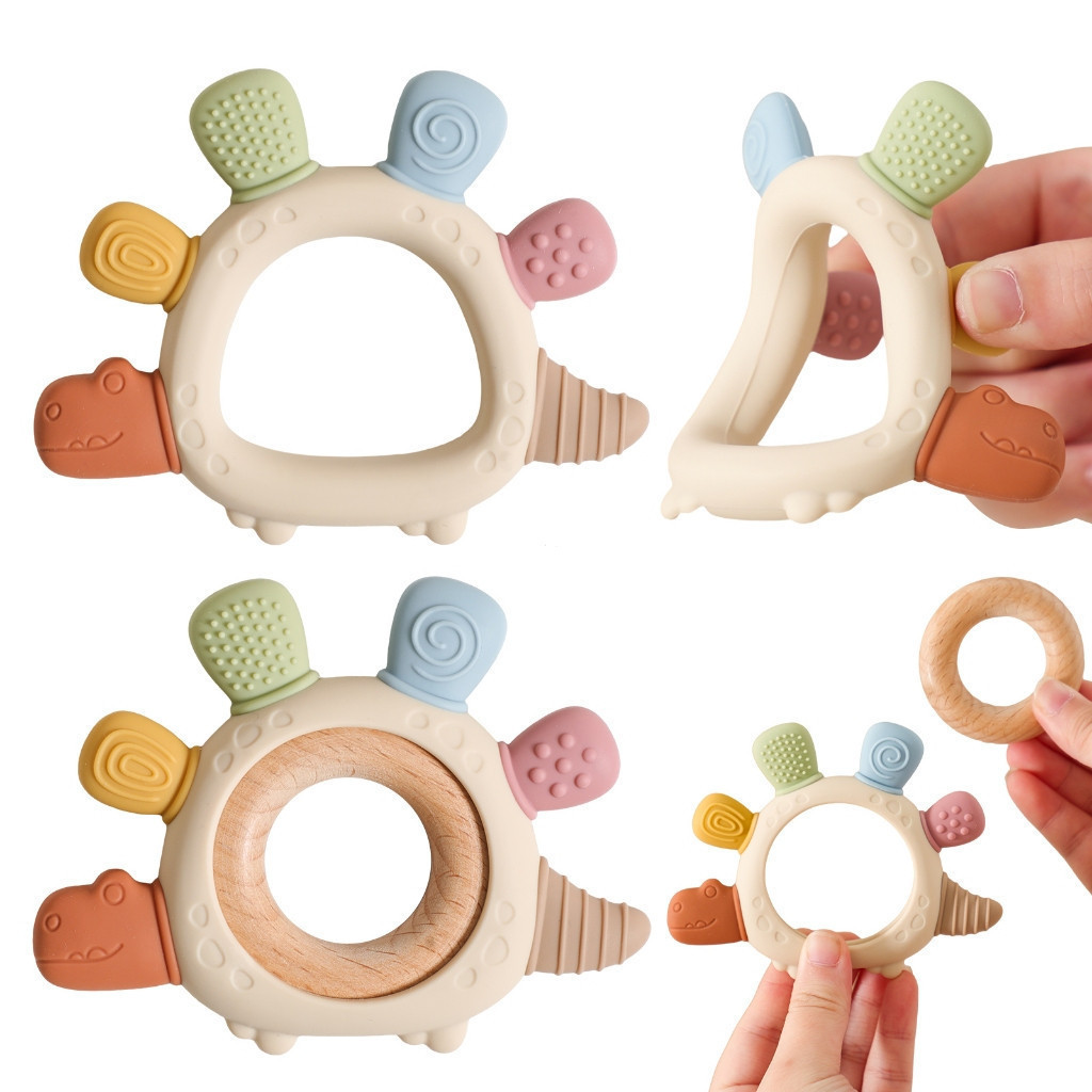 Mordedor para bebés, sem BPA, feito de silicone de qualidade alimentar, em forma de animal, dragão, modelo Mordid 6679.