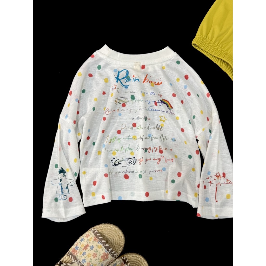 Camiseta de manga comprida para meninas, estoque pronto, seda gelada, estilo fino, 2026, novo estilo, verão, crianças, s