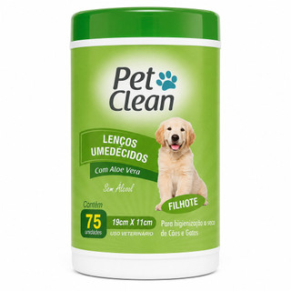 Lenço Umedecido Pet Filhotes Higiene Cães Gatos