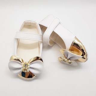 Sapatilha Verniz Infantil Menina com Bico Metalizado e Laço Bebê a Bordo em Oferta na Shopee