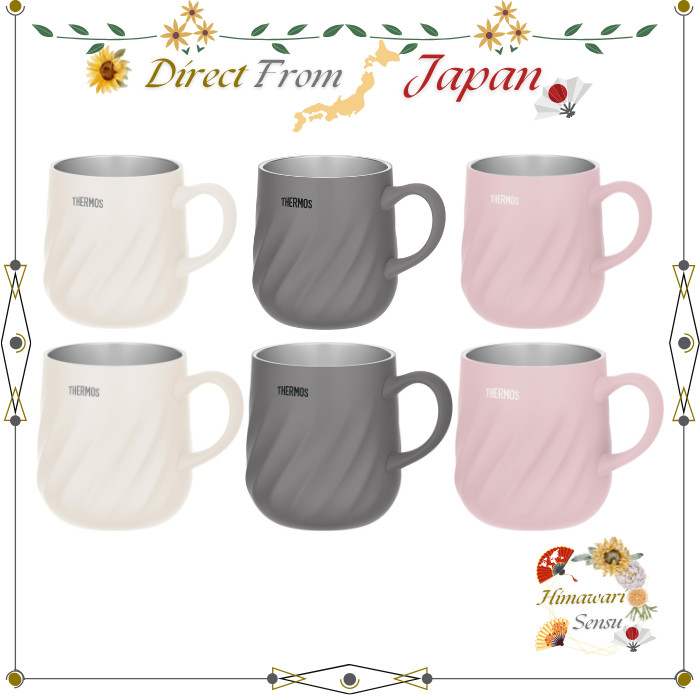 THERMOS JTD Vacuum Insulated Mug Ivory Dark Gray Pink Hot Cold【 Direct from Japan 】