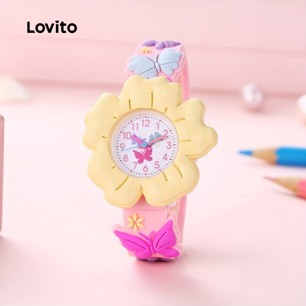 Lovito Relógio Colorido com Design de Flores Verdes para Bebê e criança LFASCS238 em Oferta na Shopee