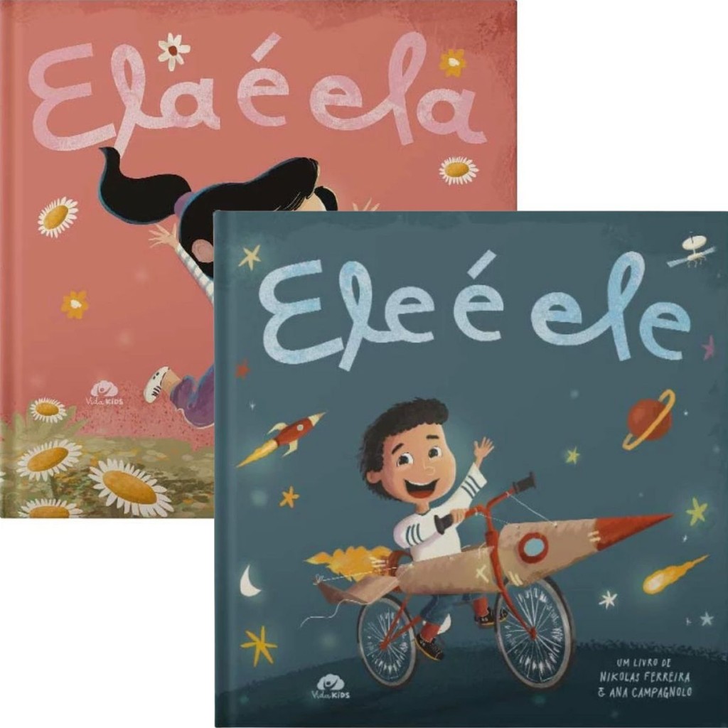 Kit 2 Livros | Ela é ela + Ele é ele | Capa Dura | Nikolas Ferreira e Ana Campagnolo