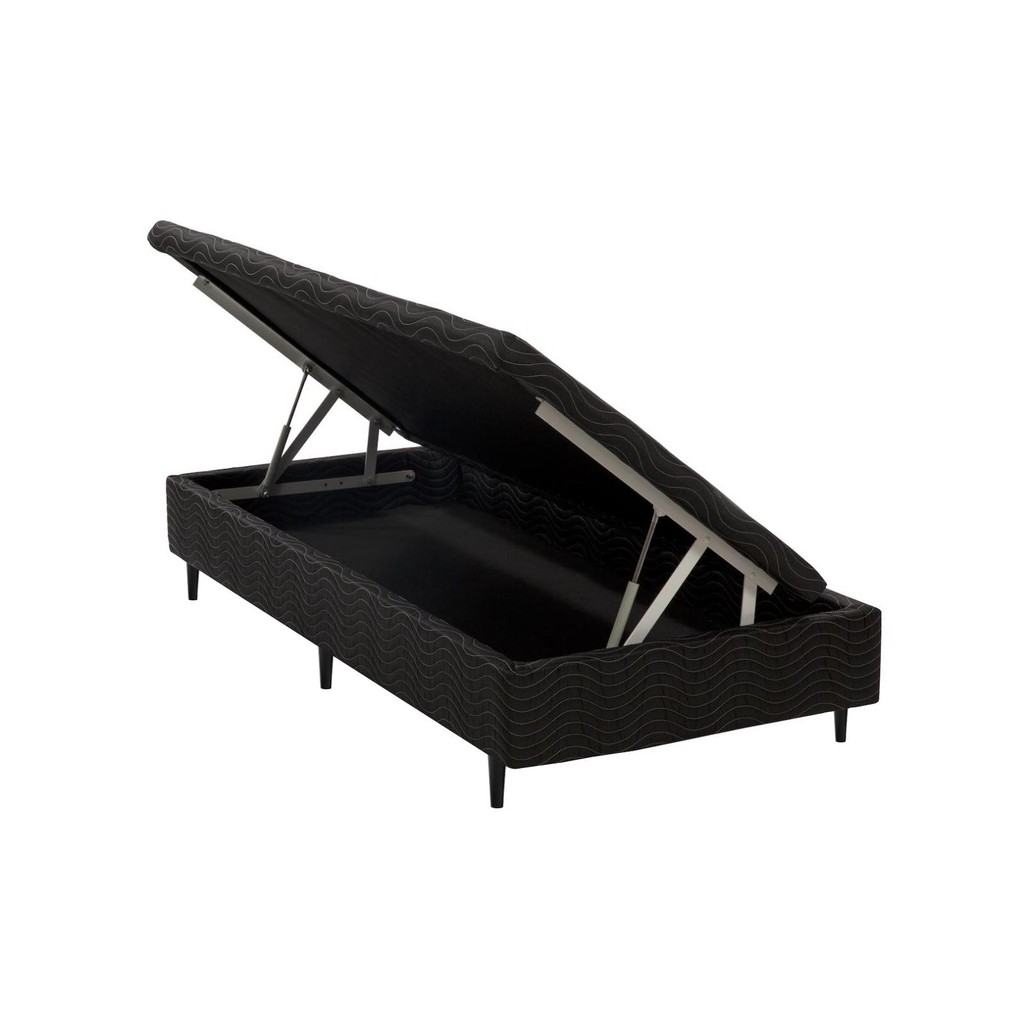 Base Baú Physical Preto Solteiro (88x188x25) - Ortobom em Oferta na Shopee