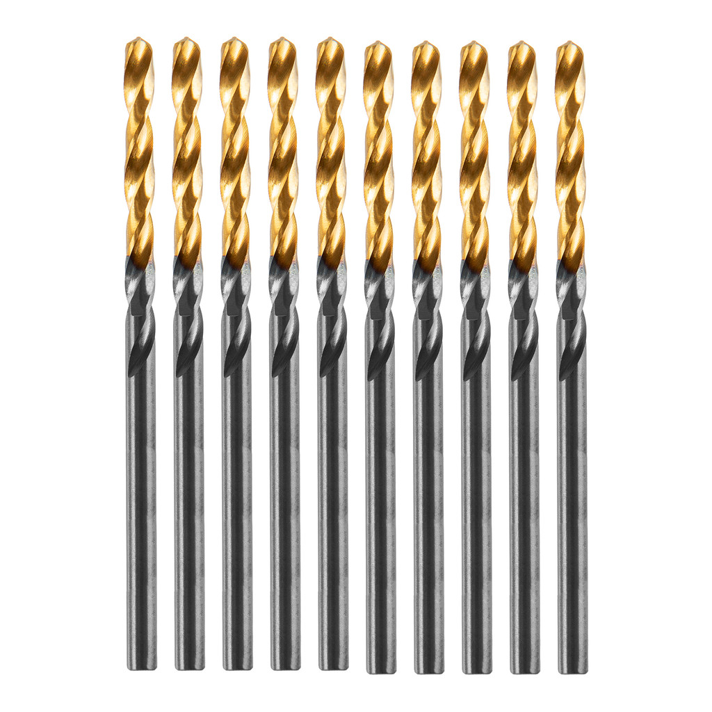 BROCA ACO RAPIDO PROFISSIONAL, NITRETO DE TITANIO, PARA METAL, 3MM, 10PCS // GROSS